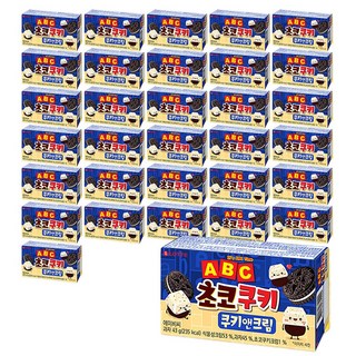 [박스]ABC 초코쿠키 쿠키앤크림43g 32입, 43g, 32개