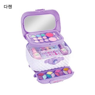 다렌 키즈뷰티 프로페셔널 장남감 메이크업 박스 화장품 화장놀이 명절 선물, 1세트, 아동 메이크업 선물 세트-D