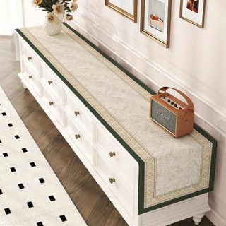 장식장 덮개 거실장덮개 커버 패브릭 꽃무늬 티비다이, 50x280cm(캐비닛 길이 220-240cm에 적합), C