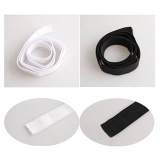 침대 매트 커버 작업용 넓은 검정 흰색 고무줄 폭25MM 길이1.2M, 흰색 색상, 3개
