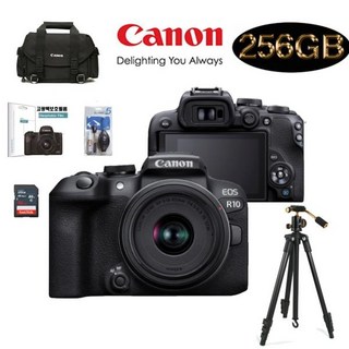 [Canon] 캐논 하이엔드 미러리스 EOS R10 18-45KIT+SD256G 메모리+가방+삼각대 풀패키지