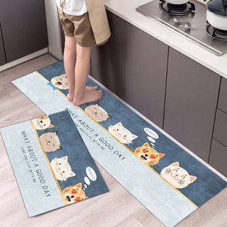 세어구트 프리미엄 일러스트 주방 발매트 2장 1세트