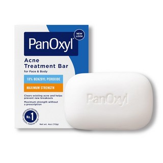 10% 벤조일 퍼옥사이드가 함유된 PanOxyl 여드름 치료 바 얼굴 가슴 등을 위한 최대 강도 바 비누 벤조일 퍼옥사이드 비누 바디 워시 비건 여드름이 생기기 쉬운, 10벤조일퍼옥사이드가함유된PanOxyl여드름치료바얼굴가