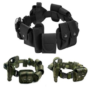 택티컬 듀티벨트 풀세트 SWAT Duty Belt 경호 경비 군용 전술벨트 딴띠 작업허리띠 서바이벌 밀리터리용품 군대 사격장 군인용품, 황색, 1개