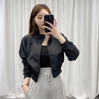 여자 울 크롭 바람막이