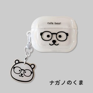 안경 농담 곰 에어팟 케이스