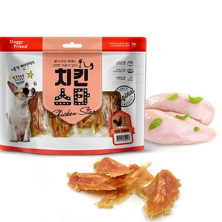 펫살롱 강아지간식 고단백 닭갈비 육포 300g 4개