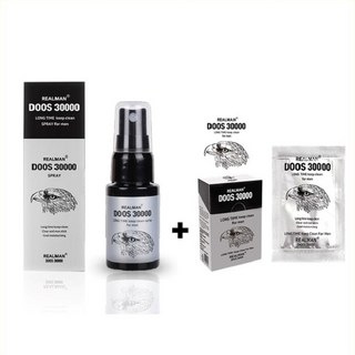 [펜시라벨] 리얼맨도스 30000 롱타임 킵클린 포맨 스프레이 20ml + 도스 30000 2ml x 10p [언제 어디서든 강한 남성 필수 아이템], 1세트 대표 이미지 - 귀두 마취크림 추천