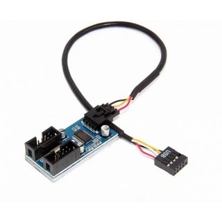 PC 컴퓨터 메인보드 USB 2.0 1대2 분배기 9핀헤더 스플릿 어댑터 보드 30cm