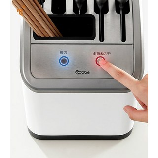 칼 소독기 건조 자동 자외선 살균 나이프 홀더 전기 샤프닝 젓가락 소독 기계 스테인리스 스틸 건조 100-24, 한개옵션0