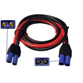 JKM EC5 어댑터 연장 케이블 10AWG 실리콘 라인 3.3FT 수 암 커넥터 비상 시동 전원 플러그 자동차 액세서리, 없음, 1개