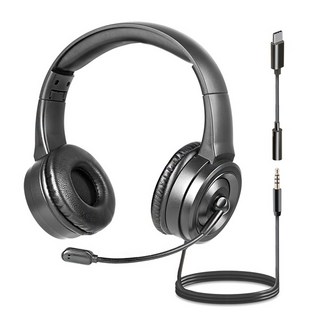 스마트폰 노트북 태블릿 사용가능 3.5mm 및C타입 사용가능 코시 HS2190 헤드셋, 상세페이지 참조