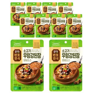 풀무원 반듯한식 소고기 우렁강된장 양념소스, 150g, 10개