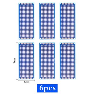 만능기판 PCB 키트 전자 양면 회로 DIY 프로토타입 보드 범용, 2) 3x7cm 6pcs, 6개