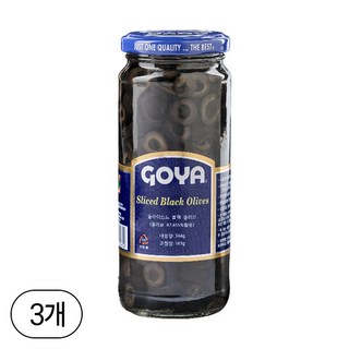 고야 슬라이스드 블랙 올리브 절임, 344g, 3개