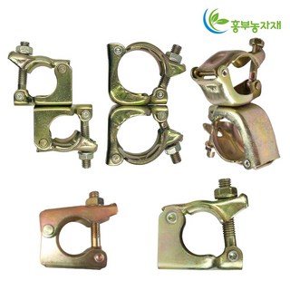 아시바클램프 단클램프 고정 조인트 회전 회전클램프 48(42) x 48(42)mm 6개 상품 이미지