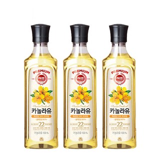 사조 해표 유채씨100% 카놀라유, 3개, 900ml