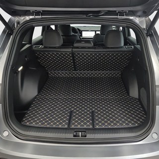 카프트 2025 그랑 콜레오스 호환 트렁크매트 프리미엄 퀄팅 가죽 차박, 02.바닥분리형, 블랙-블랙
