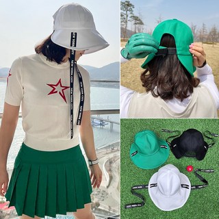 아크나인 여성 골프 얼굴소멸 벨크로 벙거지 모자