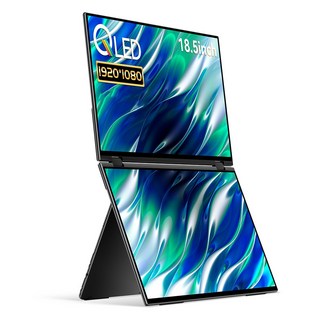 EHOMEWEI 이홈웨이 포터블모니터 휴대용모니터 듀얼모니터 서브모니터 X2Pro 2.5K QLED 100%DCI-P3 sRGB 16인치 맥OS 윈도우 덱스 게임콘솔 미니PC 호환, XQG-185NF, 47cm