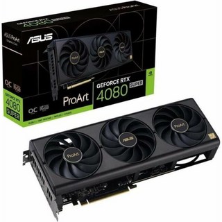 ASUS ProArt GeForce RTX™ 4080 슈퍼 OC 에디션 그래픽 카드(PCIe 4.0 16GB GDDR6X DLSS 3 HDMI 2.1a 디스플레이포트 1.4a), RTX4080 Super|OC|Black