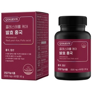 모어네이처 콜레스테롤 케어 발효 홍국, 60정, 1개