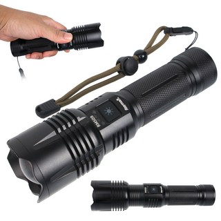 레이맨 레이맨 RM509 화이트레이져 LED 손전등 후레쉬 충전식 서치 라이트, 1개, RM509단품(배터리미포함)