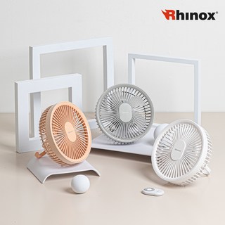 라이녹스 스탠드 써큘레이터형 탁상용 휴대용 선풍기 + 리모컨 세트 RXDS-UF3781A, 화이트