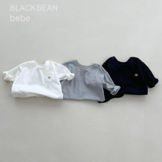 포인트 무지 아기 긴팔 포켓 티셔츠 데일리룩