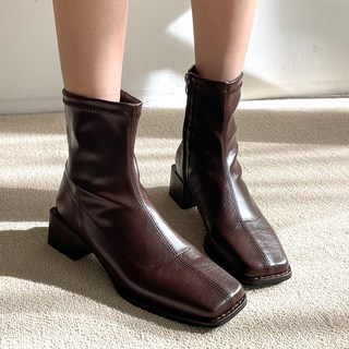 쉬즈콜 스퀘어 스판 삭스 앵클부츠