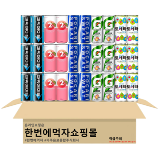 [한번에먹자쇼핑몰] 갈증해소 스포츠 이온음료 캔음료수 혼합세트, 30개, 240ml