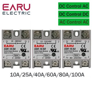 SSR 25DA SSR 40DA SSR 40AA SSR 40DD SSR 10A 25A 40A 60A 80A 100A DD DA AA 솔리드 스테이트 릴레이 모듈 PID 온도 제어, DD, SSR10A, 1개