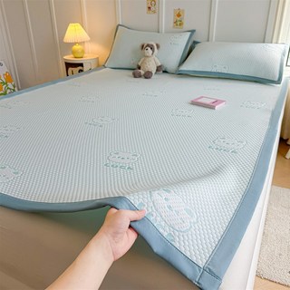 Sherrich 냉감패드 쿨매트 여름 침대패드, 아이스베어-블루