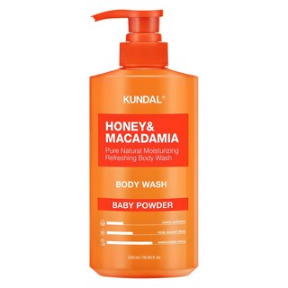 쿤달 허니 앤 마카다미아 퓨어 바디워시 베이비파우더향, 500ml, 1개