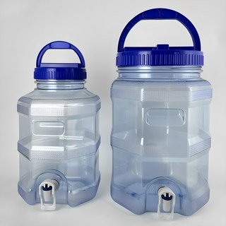 PC 육각수 정수기물통 수도꼭지 생수통, 12L, 1개