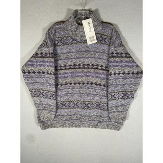 할리오브스코틀랜드 풀오버 스웨터 울 블렌드 여성용 Sz 대형 L 페어 아일