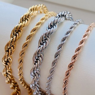 2size [써지컬스틸] 로프 체인 팔찌