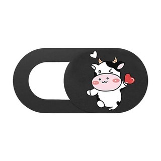 팬더 디자인 슬라이드 웹캠 커버 노트북 스마트폰 태블릿 프라이버시 보호용 렌즈 가림 커버, 러브 카우/3개
