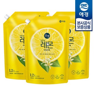 순샘 레몬 주방세제, 1.2L, 3개
