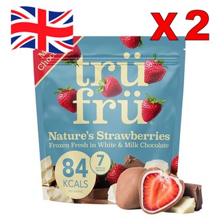 2개 200G 트루프루 스트로베리 인 화이트 앤 밀크 초콜릿 동결건조초콜릿 trufru Strawberries