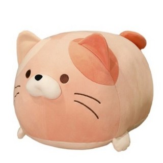 네이처타임즈 동글동글 고양이 인형, 30cm, 핑크, 1개