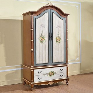 엔틱 입본장 옷 이불서랍장 캐비닛 양복 파손 엔틱가구, 2문, 조립, 153색