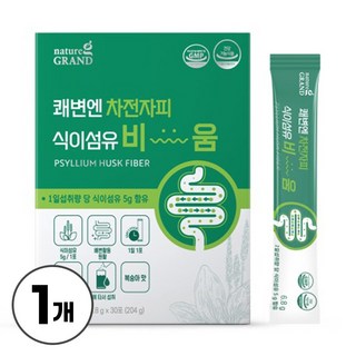 네이처그랜드 쾌변엔 차전자피 식이섬유 비움 분말 스틱 아미노산 프락토올리고당 17종 혼합 유산균 프룬농축분말 해우초 장운동 화이바 플러스, 6.8g, 30개
