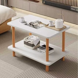 사이드테이블 다층 단 우드 침대옆 일본식 스탠드 아이방 베이스 조명, 따뜻한 40x40x53cm 실목 다리