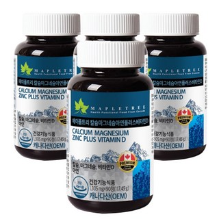 메이플트리 뼈건강 영양제 칼마디 아연 1305mg, 90정, 4개