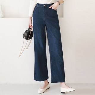 베나프 히든밴딩 진청 여성용 일자 데님팬츠