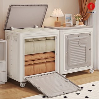 Tanit 특대형 폴딩 리빙박스 옷정리 수납함 130L 1개 그레이 상품 이미지