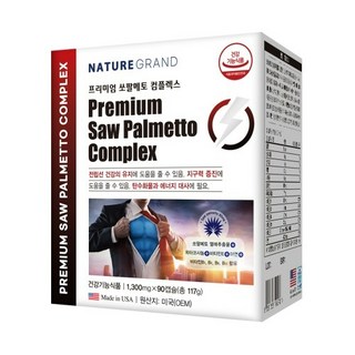 네이처그랜드 - 프리미엄 쏘팔메토 컴플렉스 1300mg x 90캡슐, 1개, 90정
