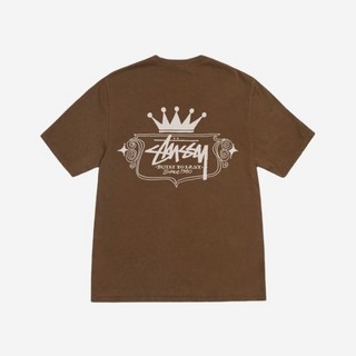 스투시 빌트 투 라스트 피그먼트 다이드 티셔츠 브라운