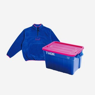 IAB Studio 아이앱 스튜디오 x 토르 플리스 뽀글이 75L 컨테이너 팩 블루 핑크